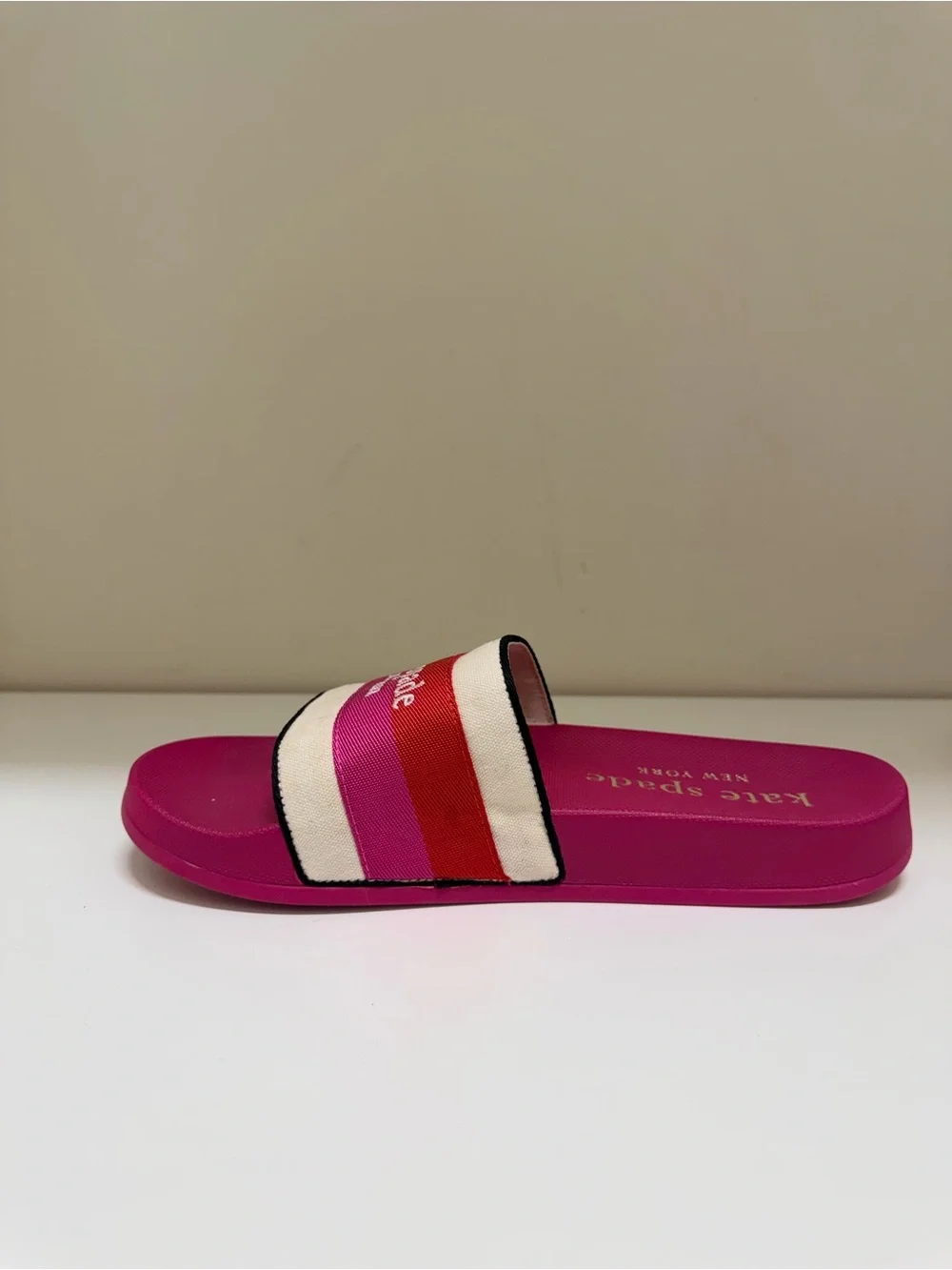 Kate Spade buttercup' Slides Sandals vacation cruise preppy new money Size 8